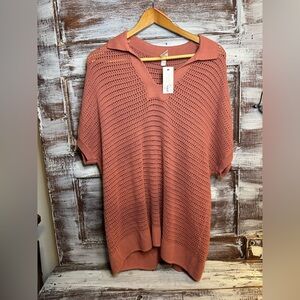 Livi Active Terracotta Knit Tunic